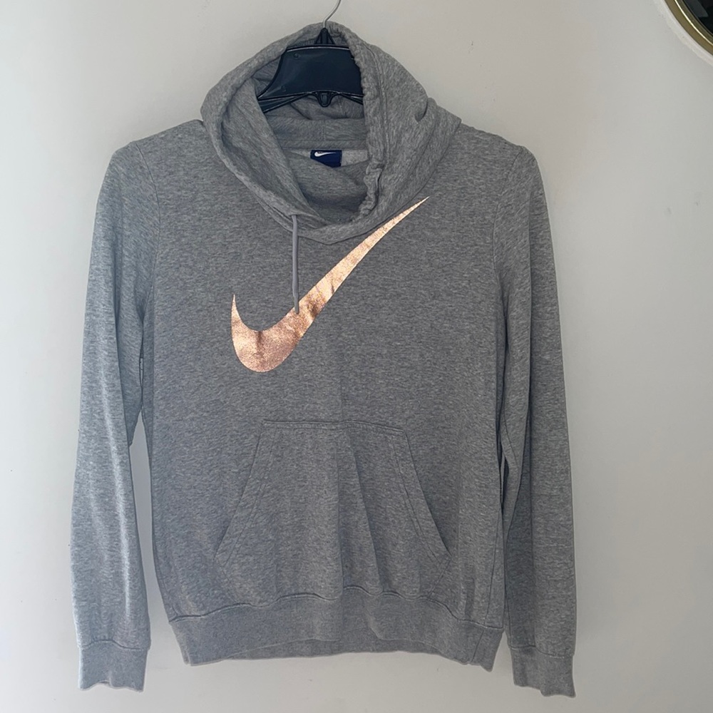 Gray & Rose Gold Nike Hoodie